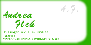 andrea flek business card